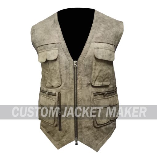Baker James Sleeveless Leather Jacket