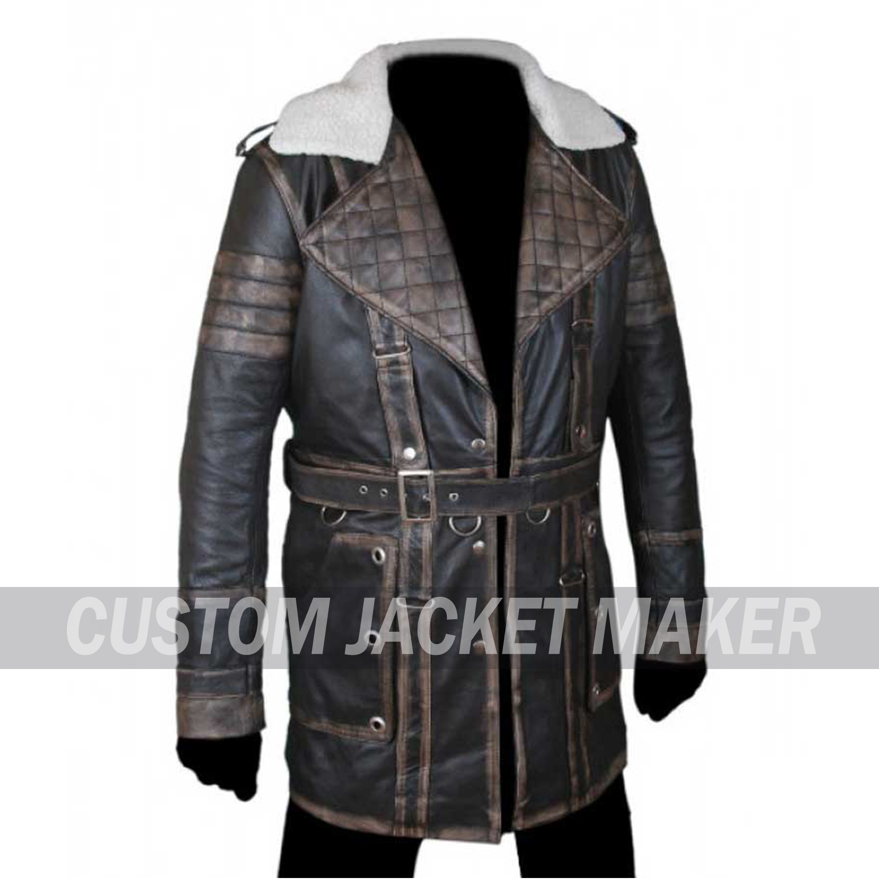 Rustic Vintage Mock Long Coat 4 Rustic Vintage Mock Long Coat - Image 4