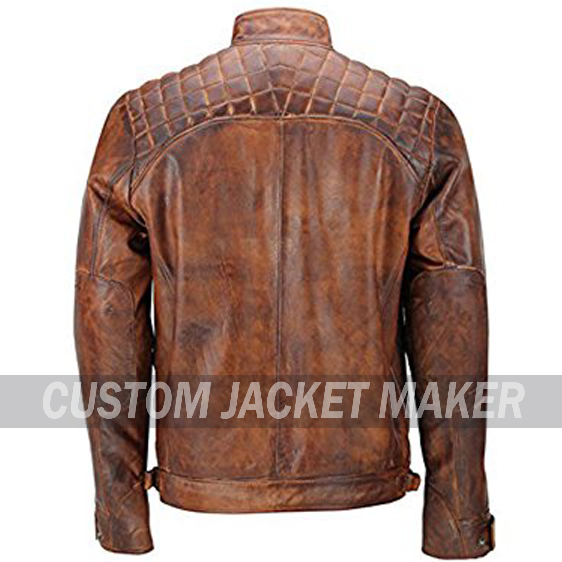Saint Mango Biker Brown Leather Jacket 2 Saint Mango Biker Brown Leather Jacket - Image 2