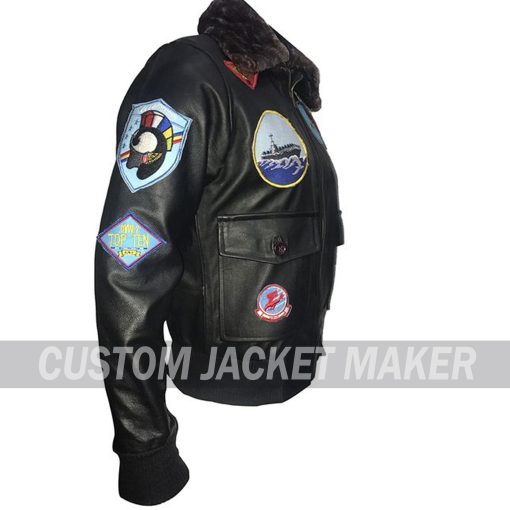Sheldon Danial Biker Black Leather Jacket - Image 3