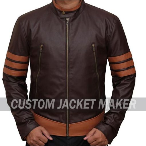 James Serge Hike Biker Brown Leather Jacket