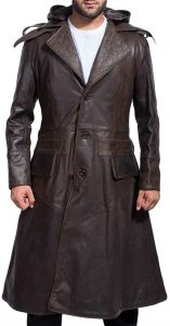 Assassins Creed Brown Leather Trench Coat