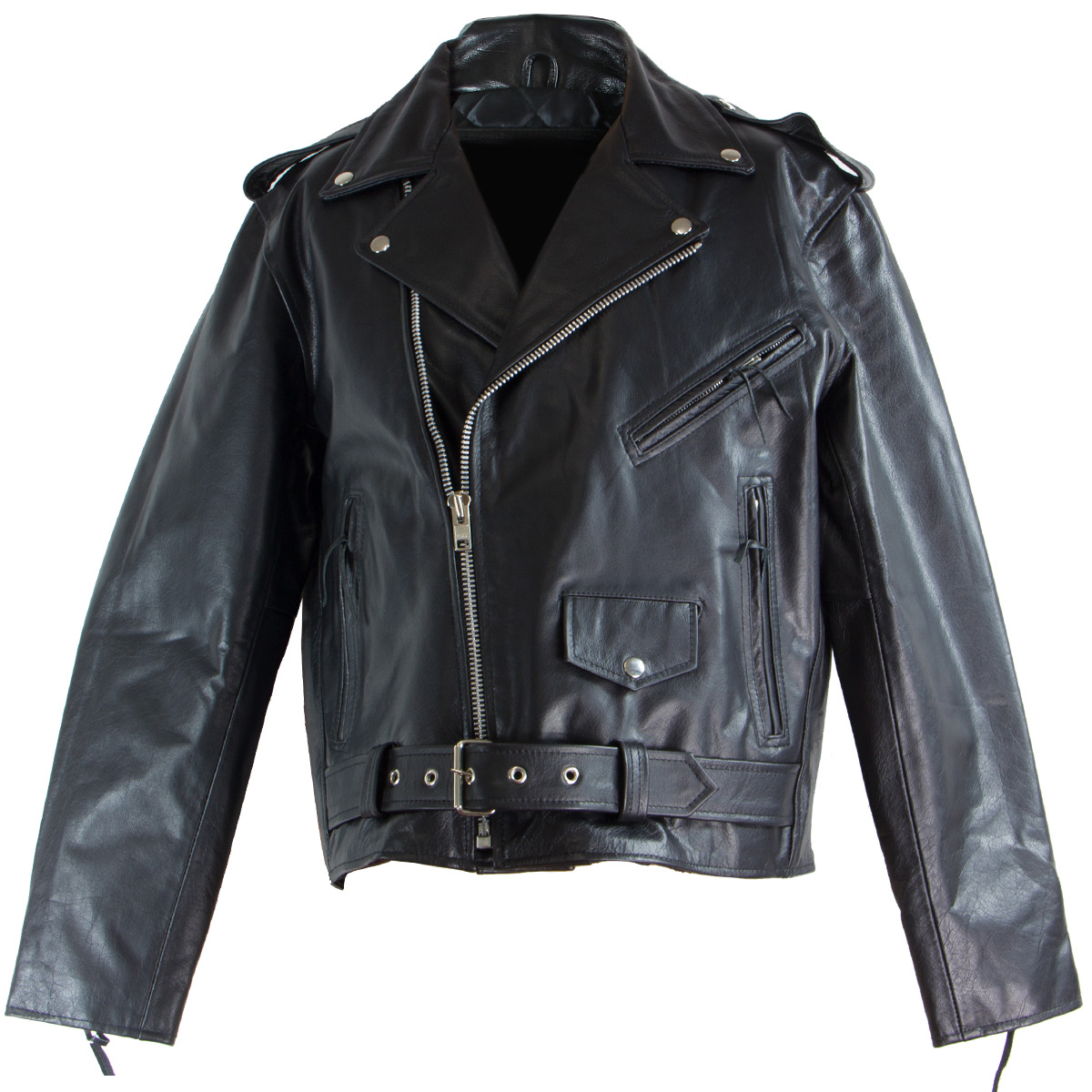Black Top Grade Motorcycle Biker Leather Jacket - Custom Jacket Maker