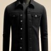Black Simple Jean Jacket For Men 5 Jean Jacket For Men