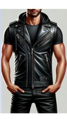 Black Leather Vest