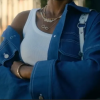 Forever Keisha Clark Blue Oversized Jacket