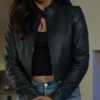 FUBAR Monica Barbaro Black Leather Jacket