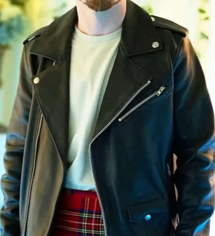 Andrew MacInnes Inspired Biker Leather Jacket – An t-Eilean Style 1 Andrew MacInnes An t-Eilean Jacket