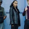 Nathalie Emmanuel Army of Thieves Leather Jacket 6 Nathalie Emmanuel Army of Thieves Jacket USA